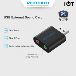 Sound Card Vention Universal External S17 USB Sound Card - VAB-S17-B